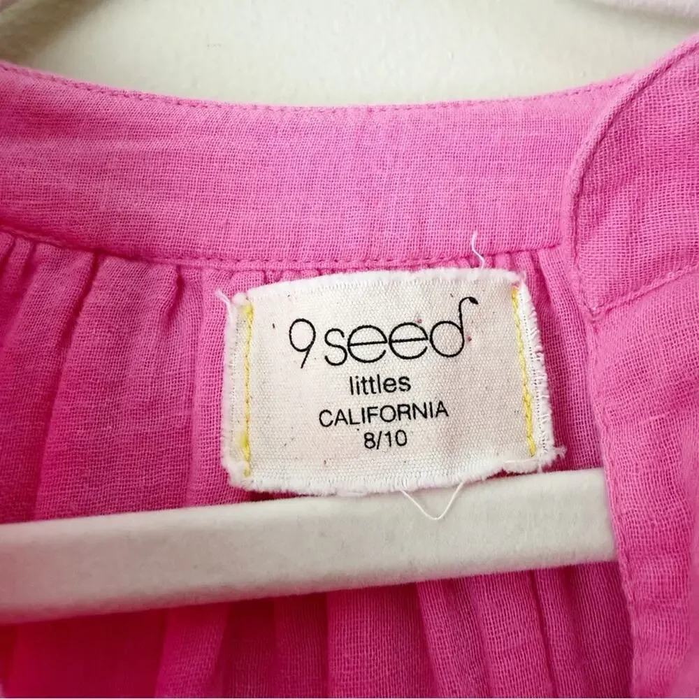 9Seed Littles | Girl’s Tunisia Cotton Gauze Resort Dress Beachy Pink Youth 8-10